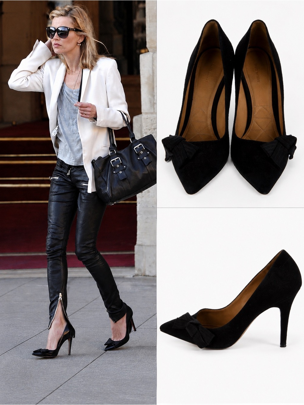 Isabel Marant Black Suede Bow Pumps – Size 9 (FR 40)